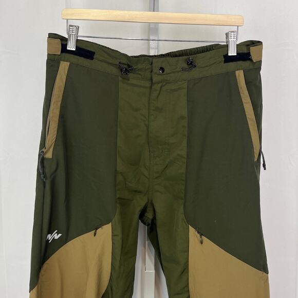 NINE POINT NINE 9.9 N/N Hybrid Zip Ankle Pants Pockets Zip Fly Green Tan Size L - Picture 5 of 10